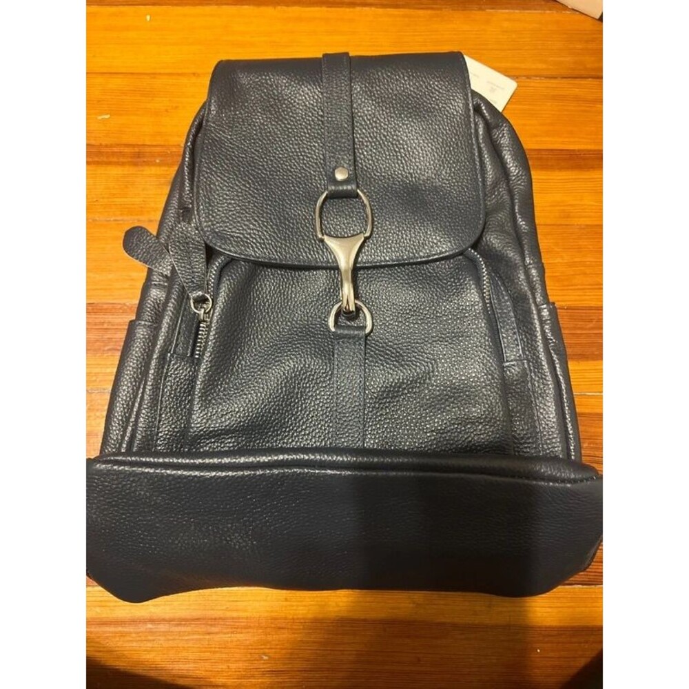 Boyatu premium leather Navy Backpack